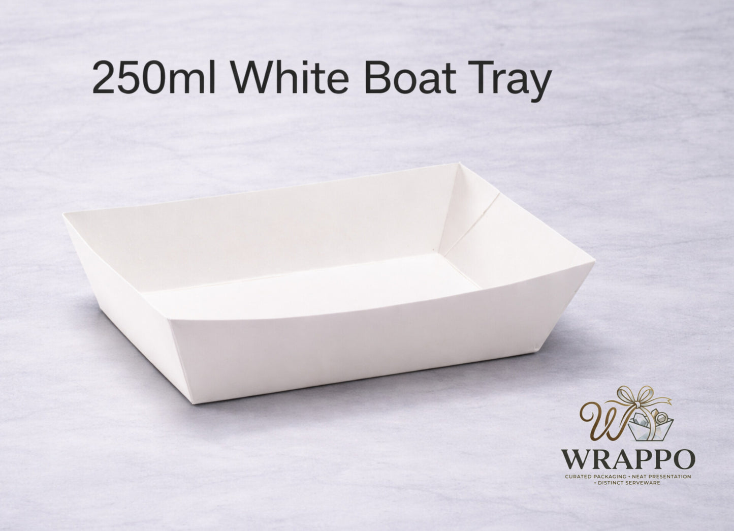250 ML White Paper Boat Tray
