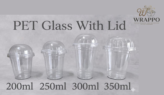 300 ML PET Glass with Dome Lid