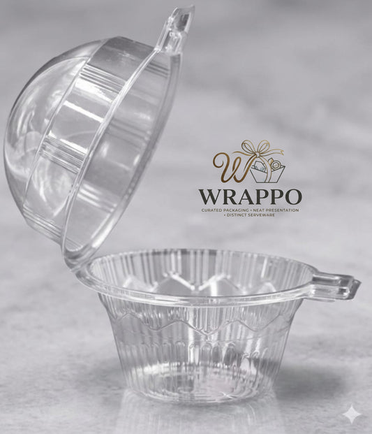 Single Muffin Clear Hinged Box
