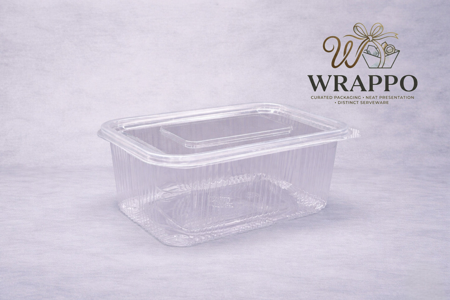 1000 ML Clear Hinged Box