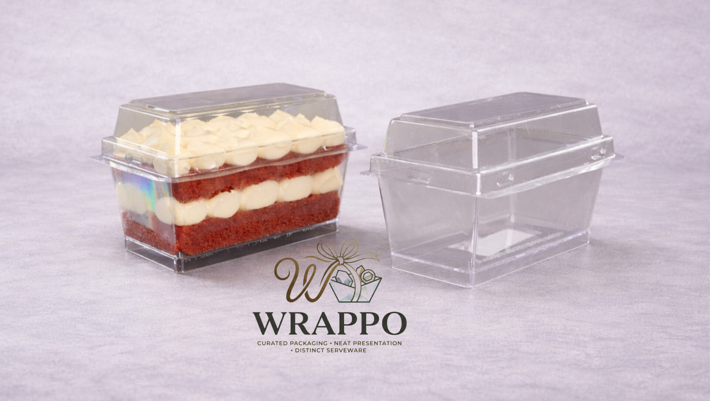 125 ML Rectangular Mousse Container With Lid