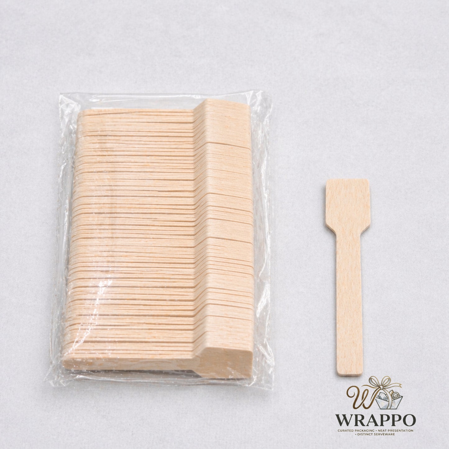 110 MM Square Wooden Ice cream Spoon