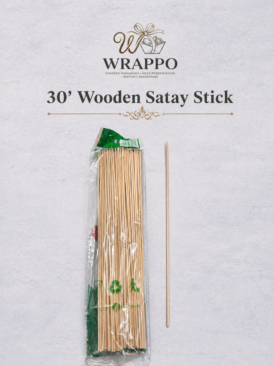 30" Wooden Satay Stick