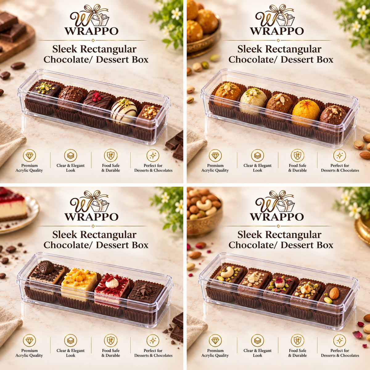 Sleek Rectangular Choocolate/ Dessert Box