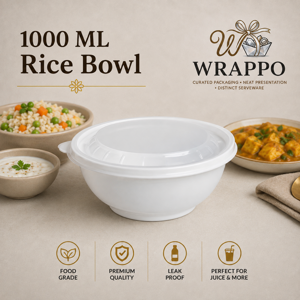 1000 ML Rice Bowl