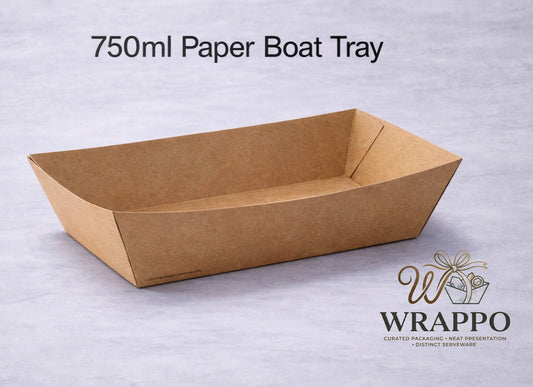 750 ML Kraft Paper Boat Tray