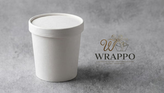1000 ML Premium White Paper Container With Lid