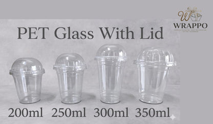 300 ML PET Glass with Dome Lid