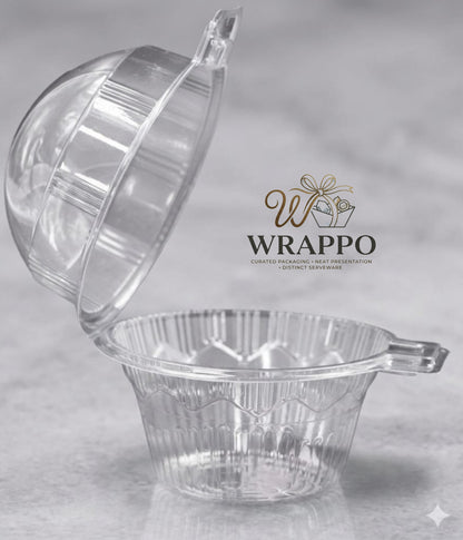 Single Muffin Clear Hinged Box