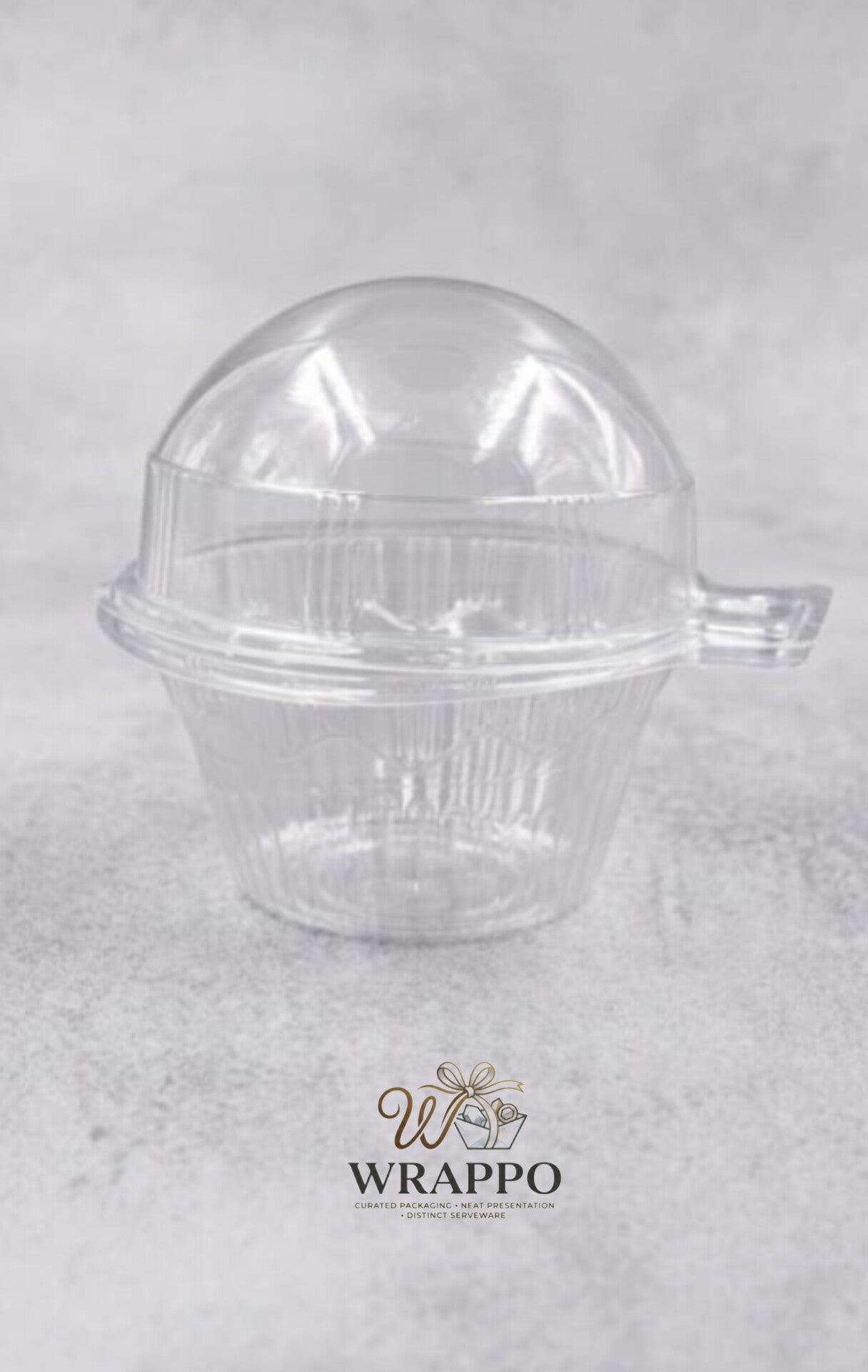 Single Muffin Clear Hinged Box