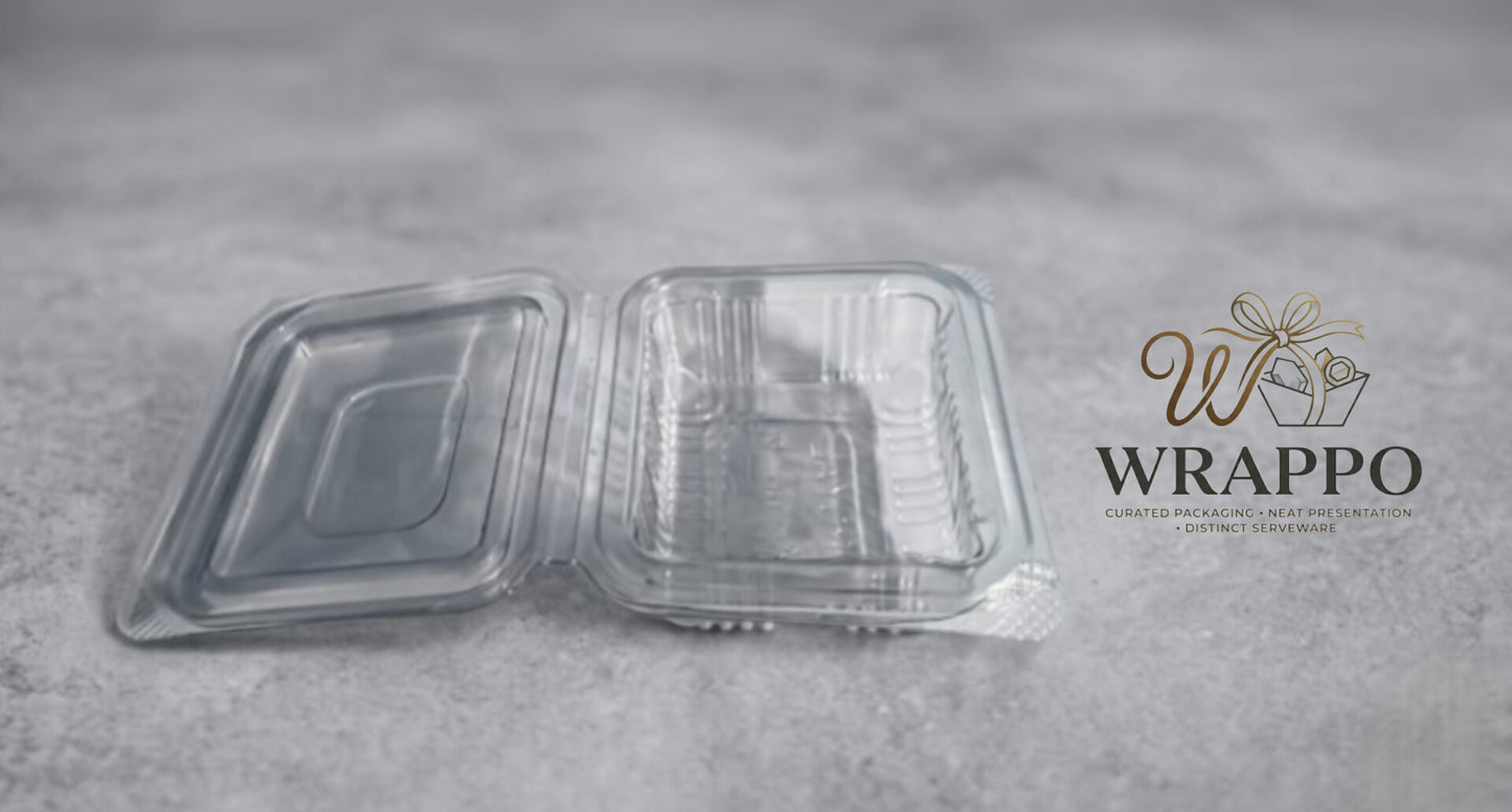 100 ML Clear Hinged Box