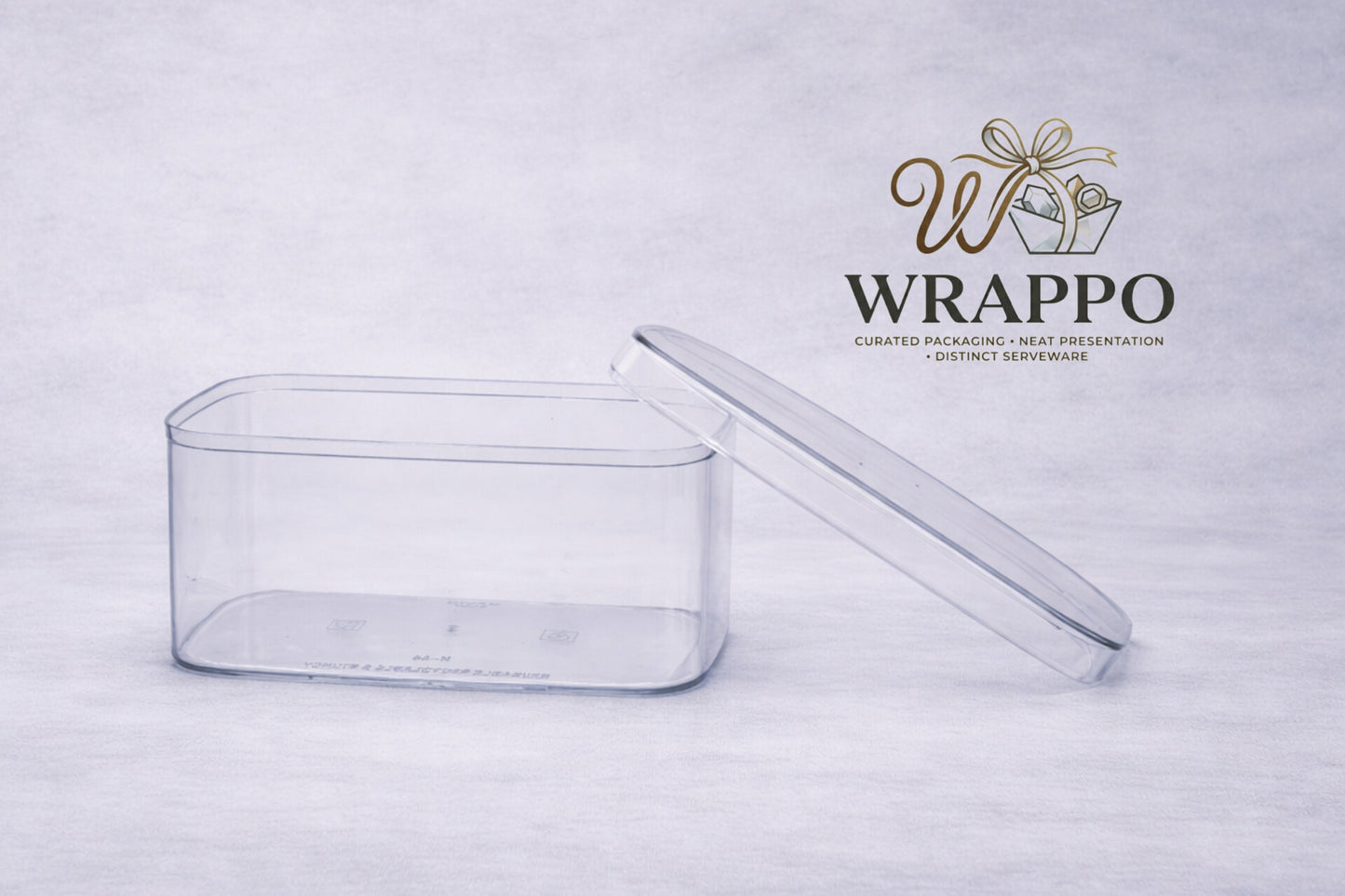 320 ML Rectangular Clear Dessert Container