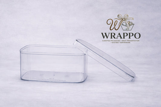 320 ML Rectangular Clear Dessert Container