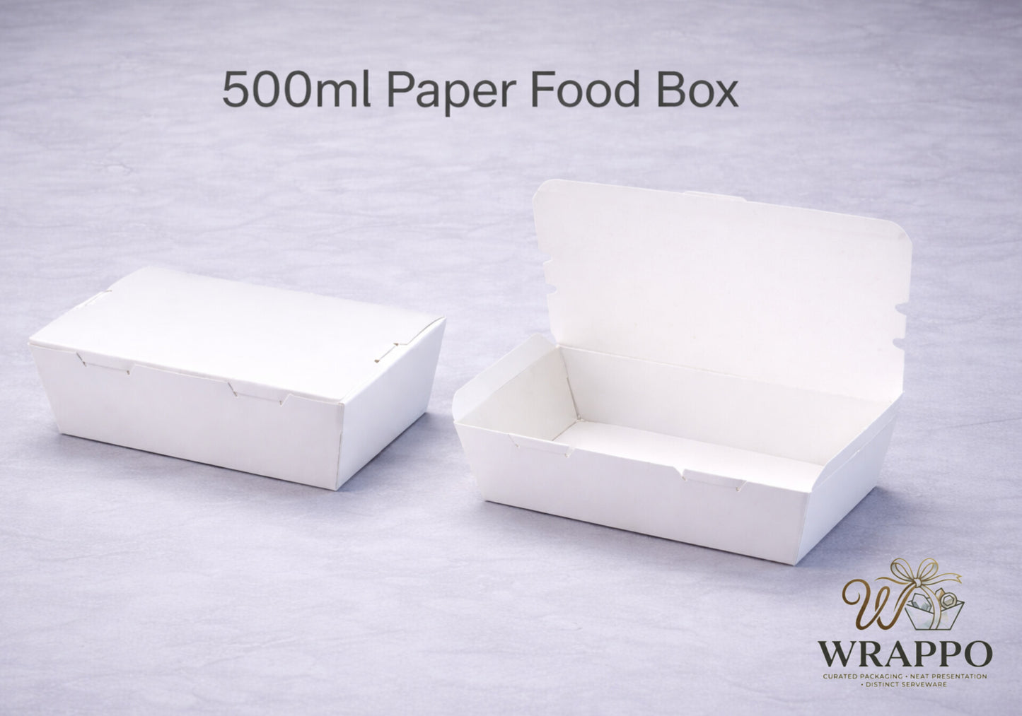 500 ML White Paper Food Box