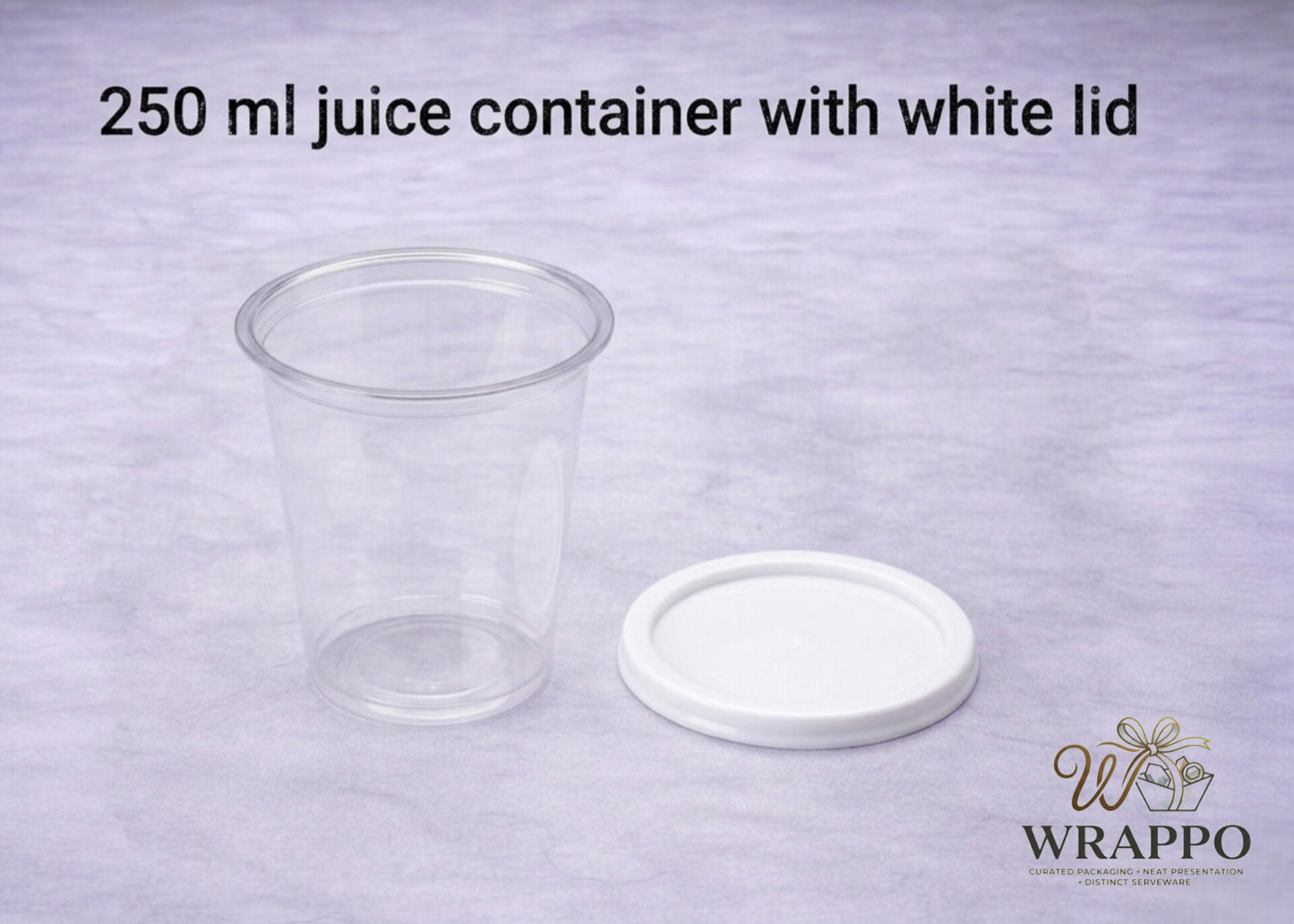 250 ML Transparent Juice Glass With Flat LID