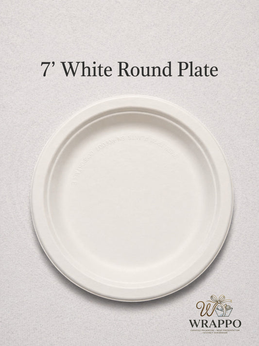 7 Inch White Round Plate