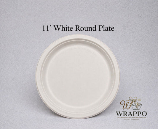 11 Inch White Round Plate