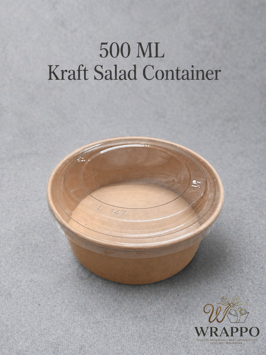 500 ML Round Kraft Salad Container