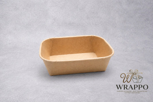 750 ML Rectangle Kraft Salad Container