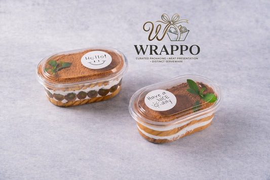 320 ML Oval Plastic Dessert Container