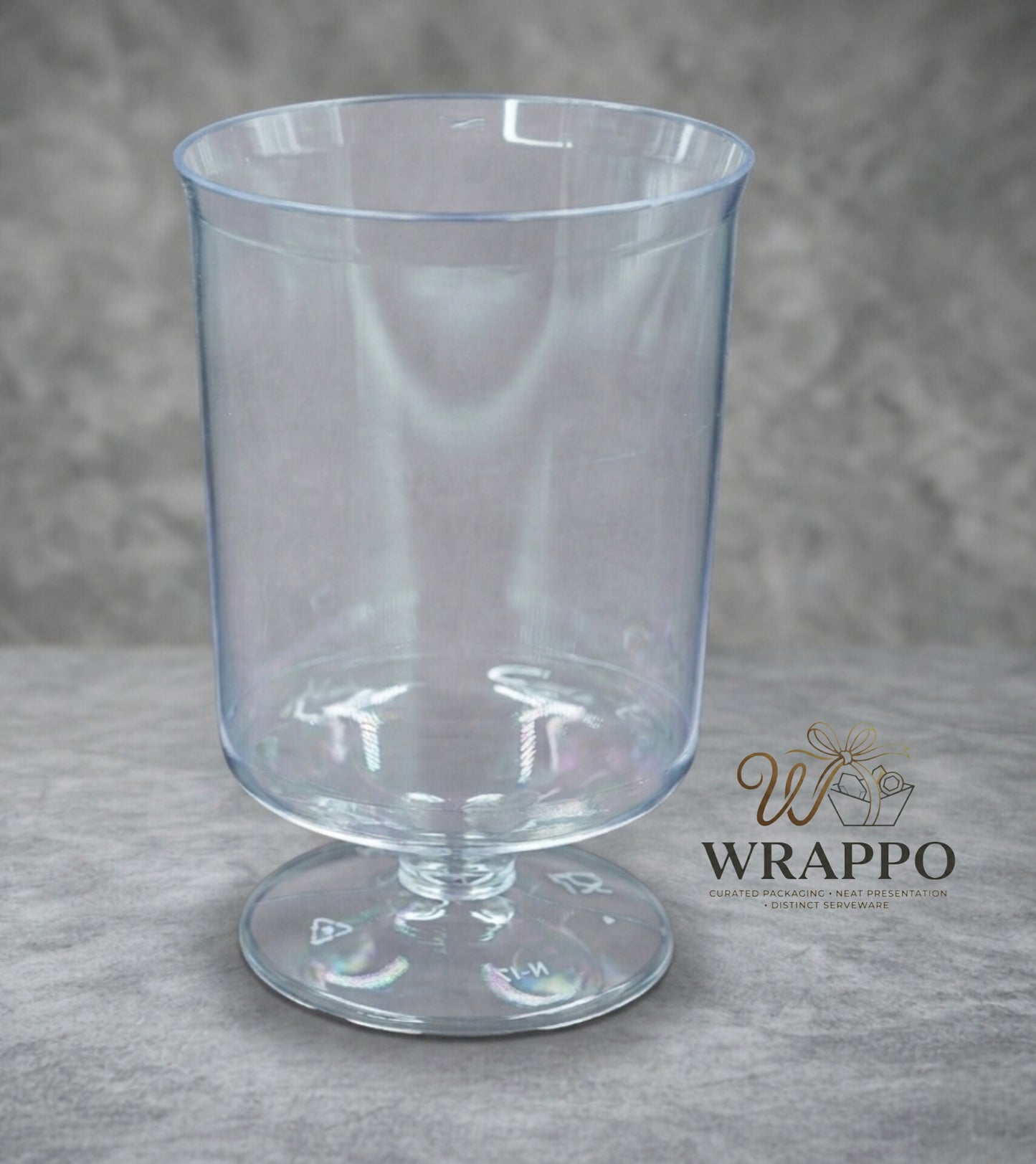 150 ML Premium Transparent Square Stand Dessert Cup