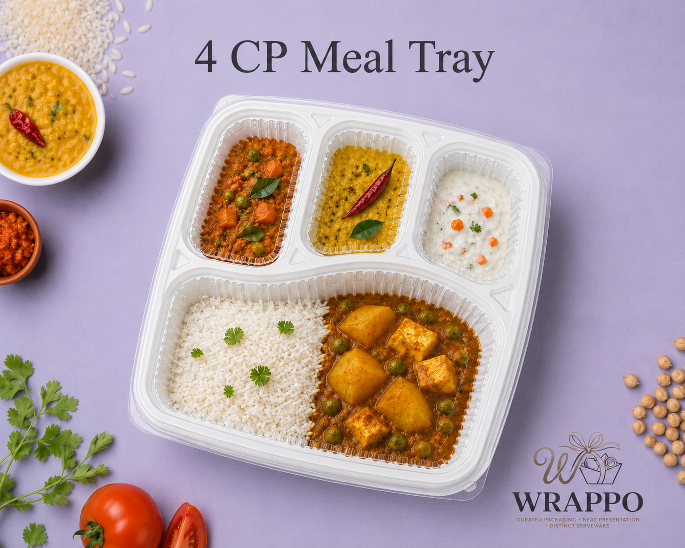 4CP Meal Tray With LID
