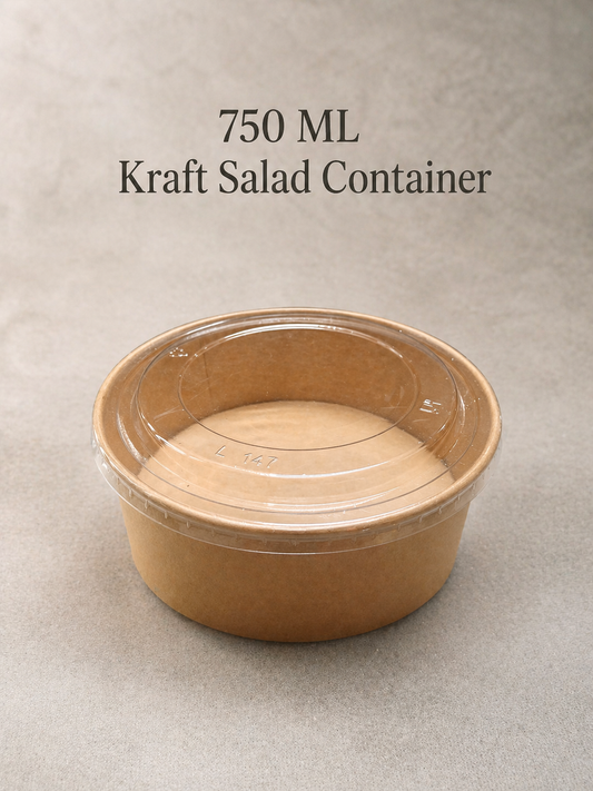 750 ML Round Kraft Salad Container