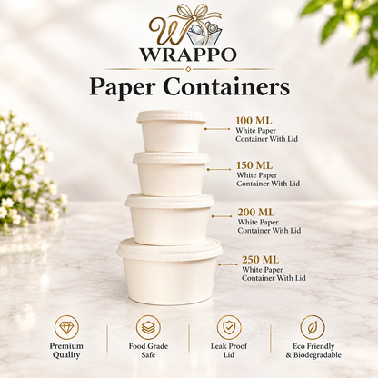 100 ML Paper Container With Lid