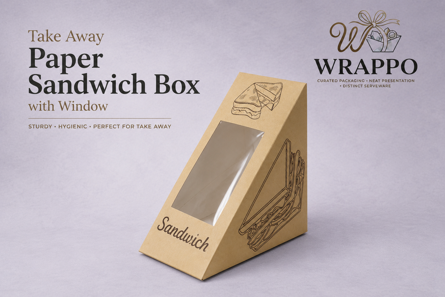 Paper Sandwich Box With Window