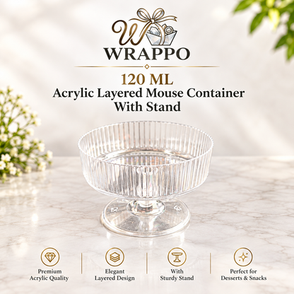 120 ML Acrylic Layered Mouse Container With Stand