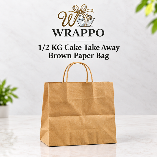 1/2 Kg Cake Take away Brown Paper Bag