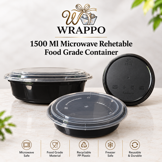 1500 ML Microwave Reheatable Food Grade Container