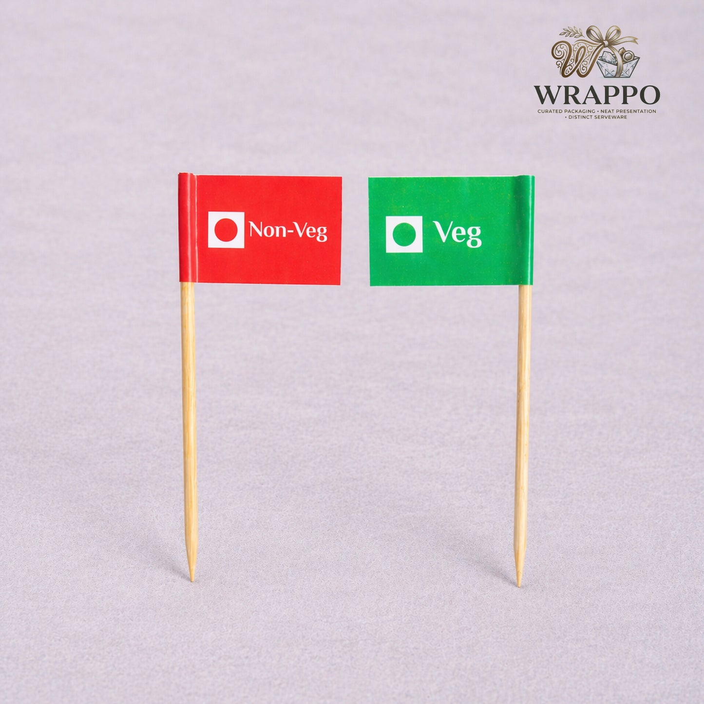 Veg & Non Veg Wooden Tooth Pick Flag